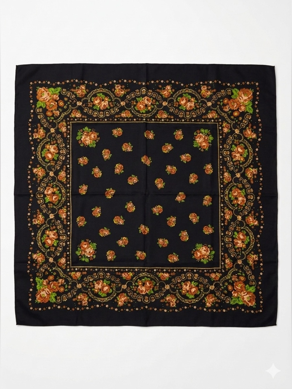 Laine Vintage 100% Wool Scarves Swiss and Japanese made | Yellow and Black
